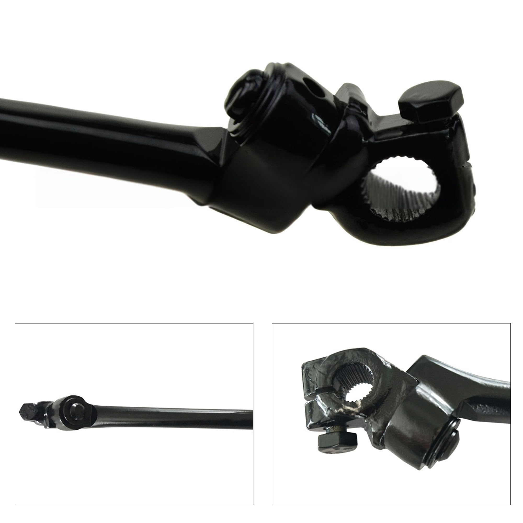 Leva del pedale di avviamento regolabile da 16 mm per moto da cross da 140 cc, 150 cc, 160 cc, 200 cc, 250 cc, in acciaio inox nero (16 mm)