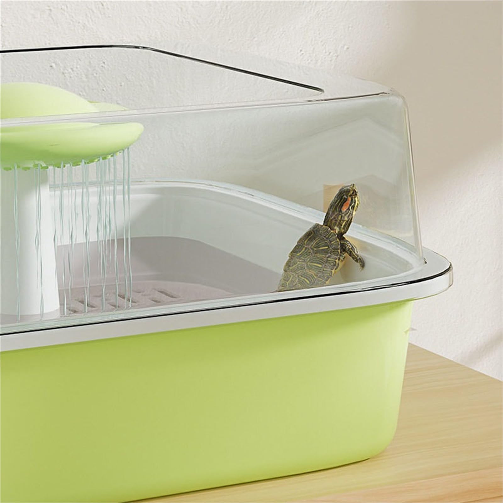 Siedlisko terrarium Zbiornik do karmienia żółwi użytku domowego z zadaszonym stołem wspinaczkowym i blatem Terrarium akwariowe(Purple)