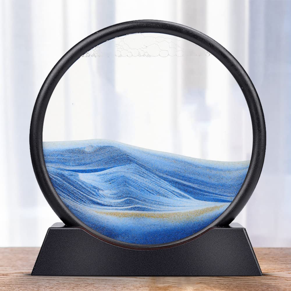 Peinture paysage marin 3D Youther bleu 12 pouces pour bureau