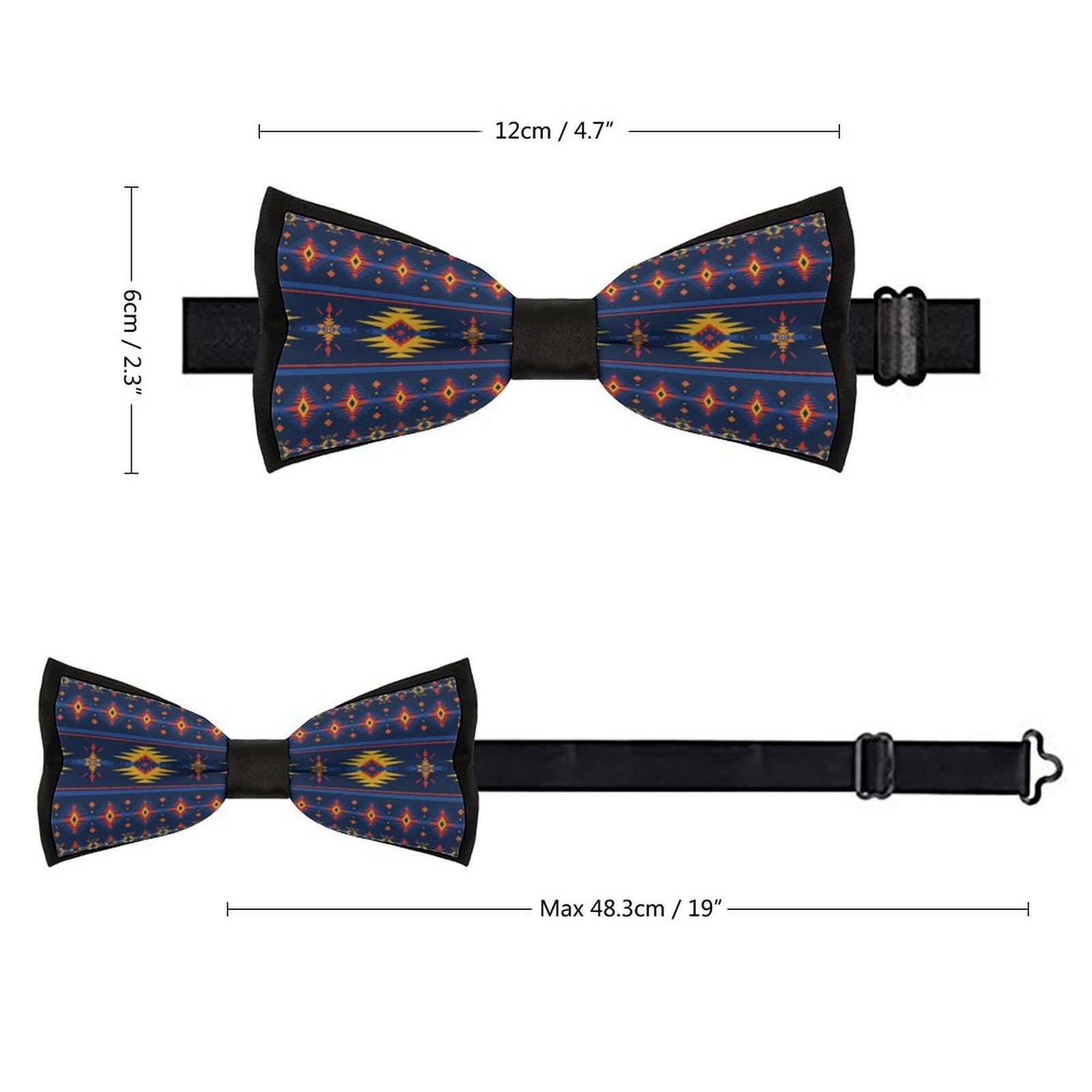 GoasNei Native American Pattern Bow Tie for Men Adjustable Necktie Funny Tie Neck Ties for Weddings Party
