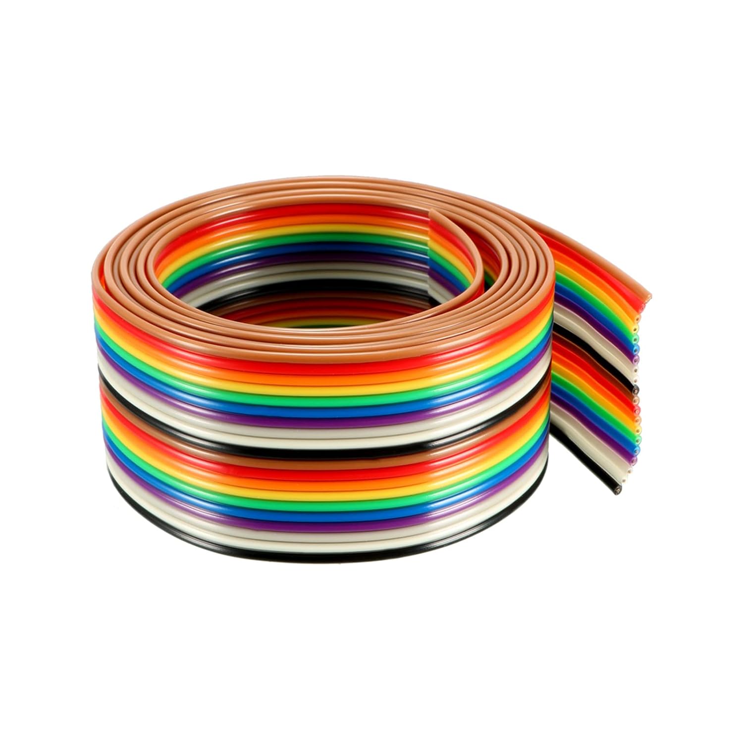 Rebower 20 Pins Flat Ribbon Cable IDC Rainbow Color [ for 1.27mm 0
