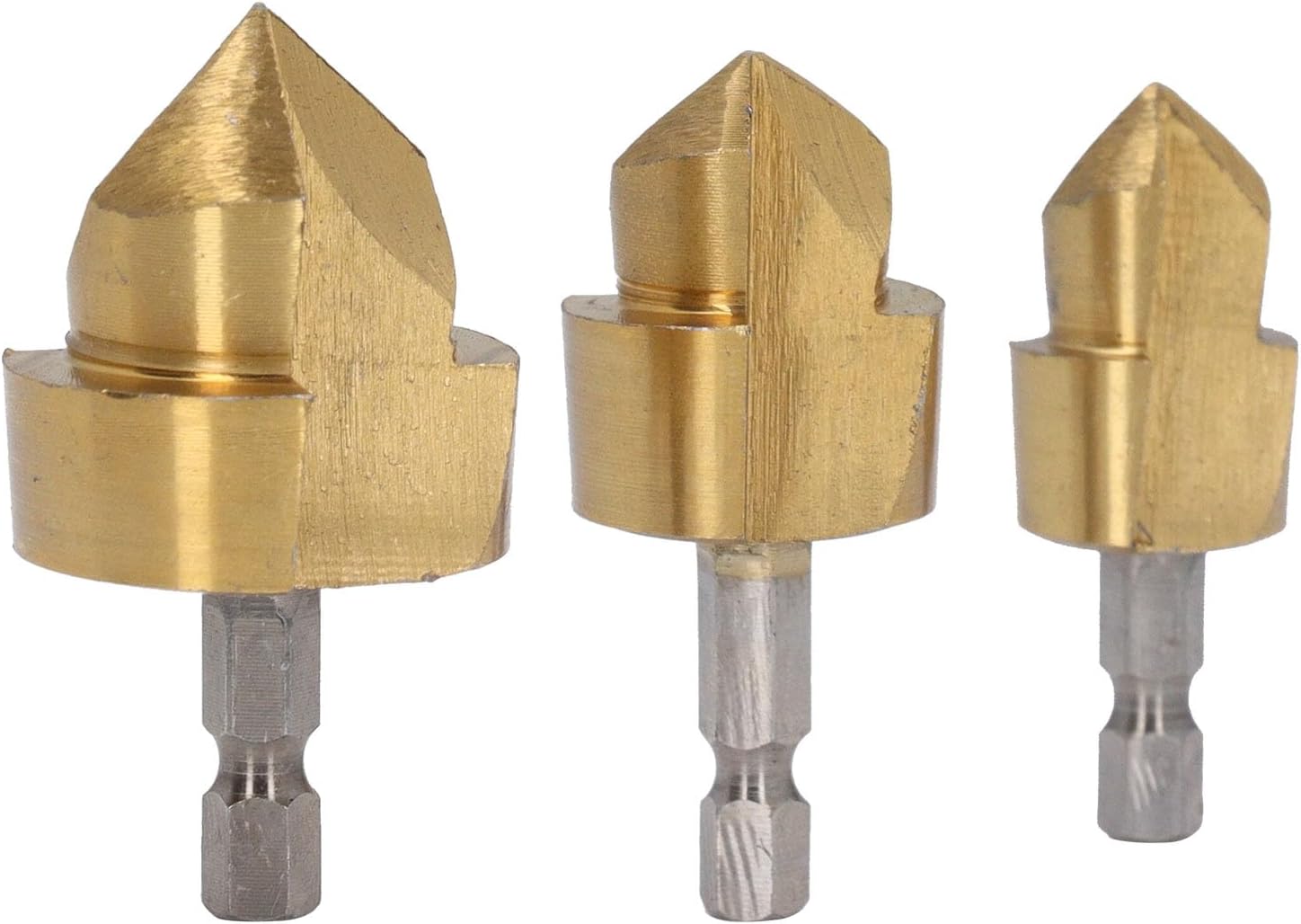 3Pcs PPR Lifting Drill Bit, High Speed Steel PPR Lifting Step Drill Set, 1/4 Inch Hex Shank Water Pipe Expansion Drill, Compatible with Most Power Tools