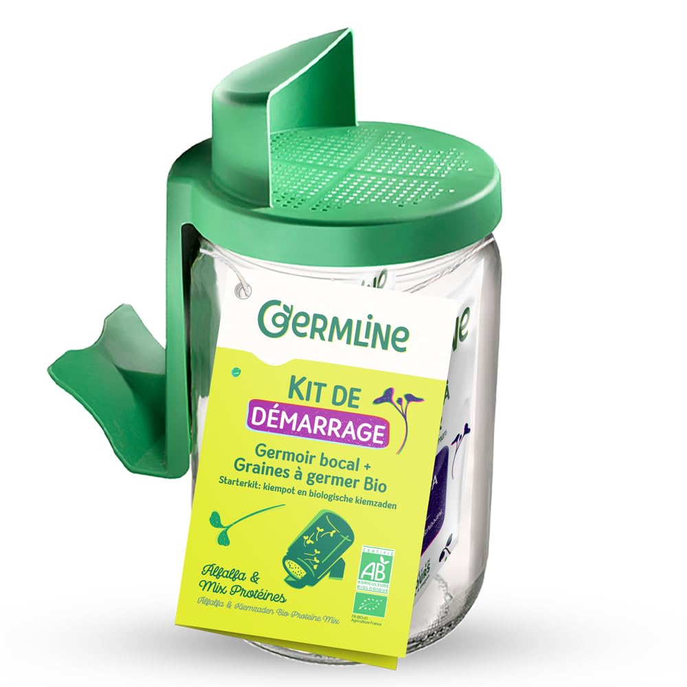 Germ'line Germoir en Verre - Lot de 6 germoirs en Verre Germline