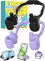 Vista 11 de Regalos navideños para adolescentes, niñas, niños y adultos, soporte para teléfono celular: soporte para teléfono con pulgares arriba ajustable