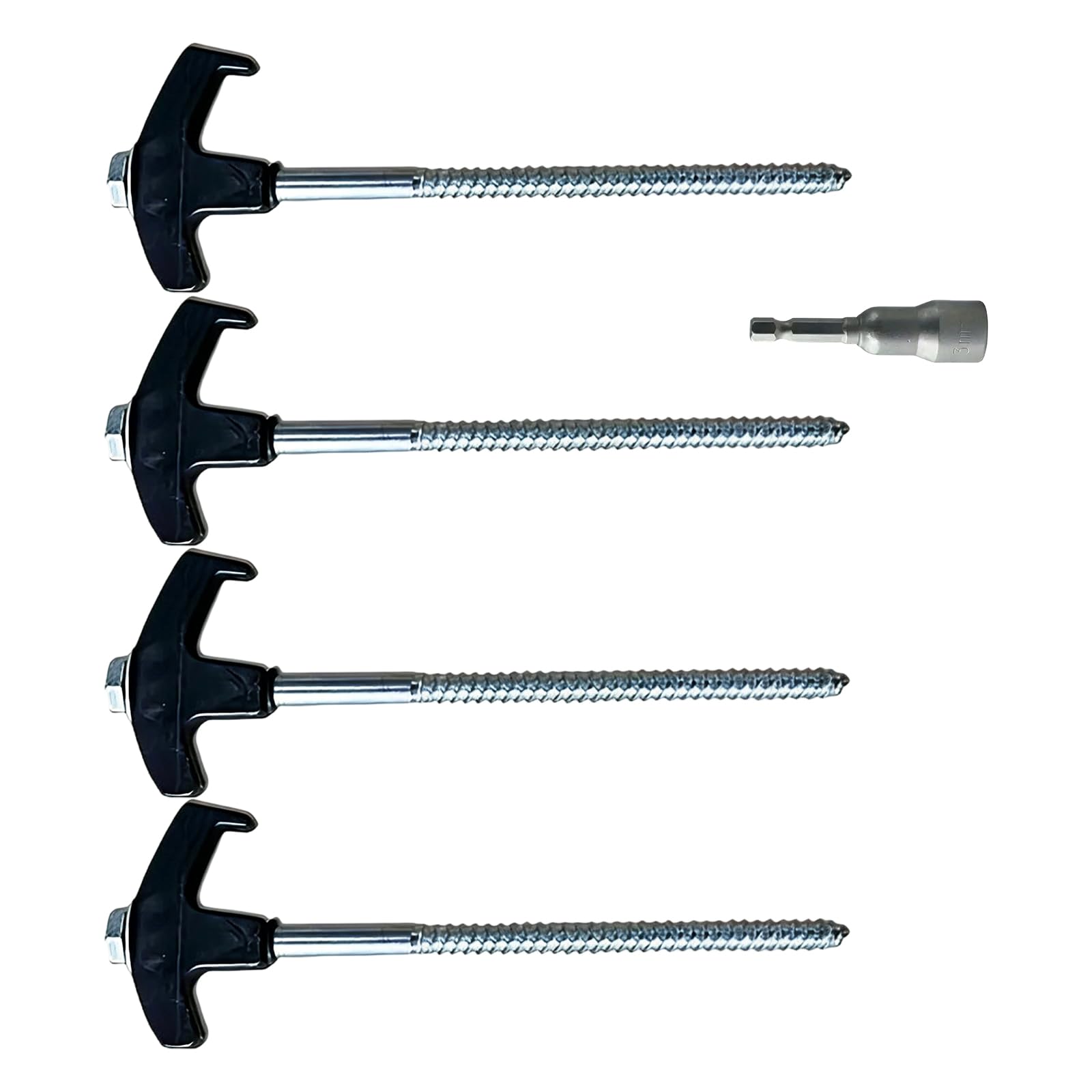 QIAOLIDA Carbon Steel Outdoor Tent Stake Heavy Duty Tent Peg for Canopies, Campings, Hikings, Beach Ground Nails