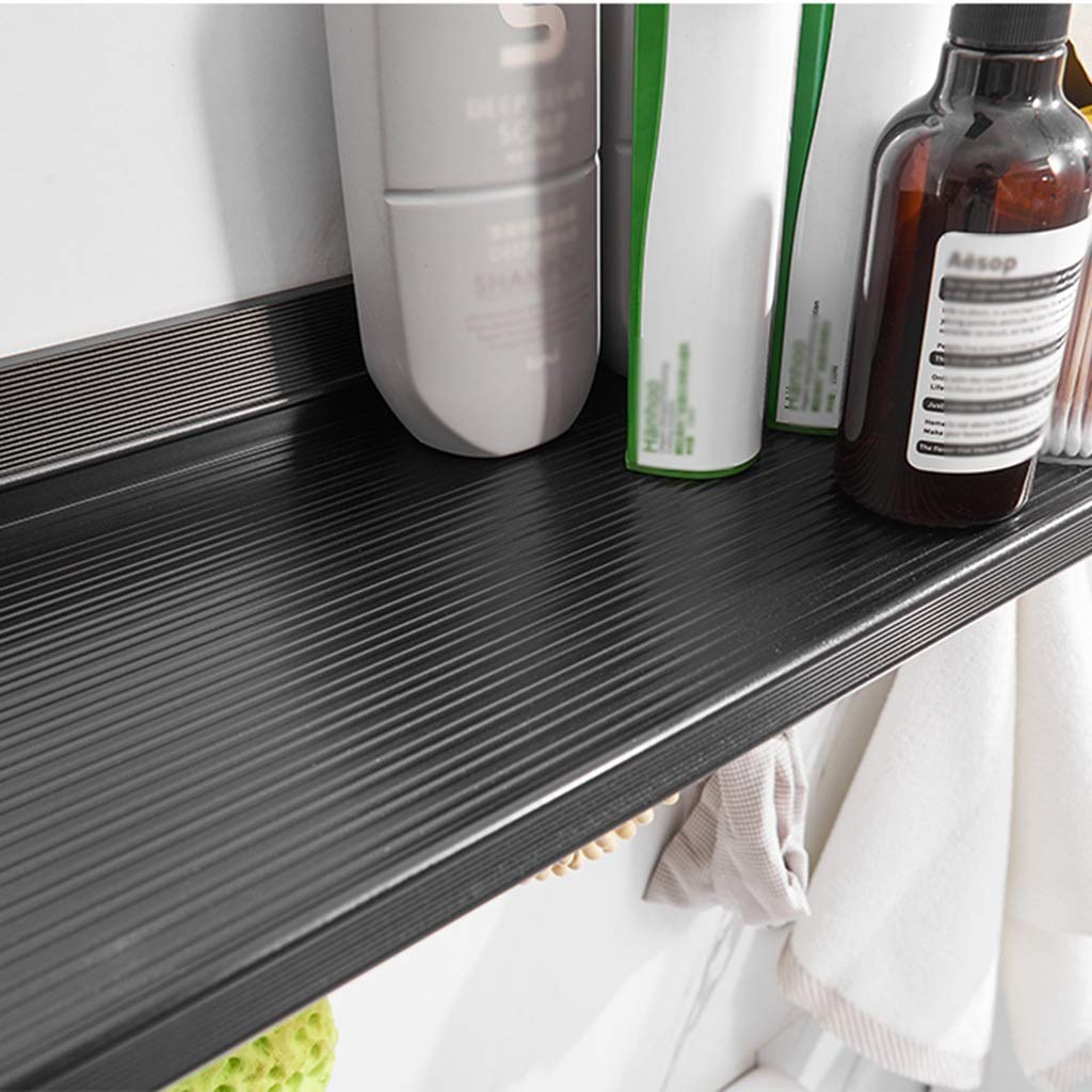 Estante De Baño Estante De Baño, Estante De Almacenamiento De Cocina De Tocador Sin Perforaciones Montado En La Pared, Accesorios De Aluminio Espacial, 2 Estilo(Estilo 1-60Cm)