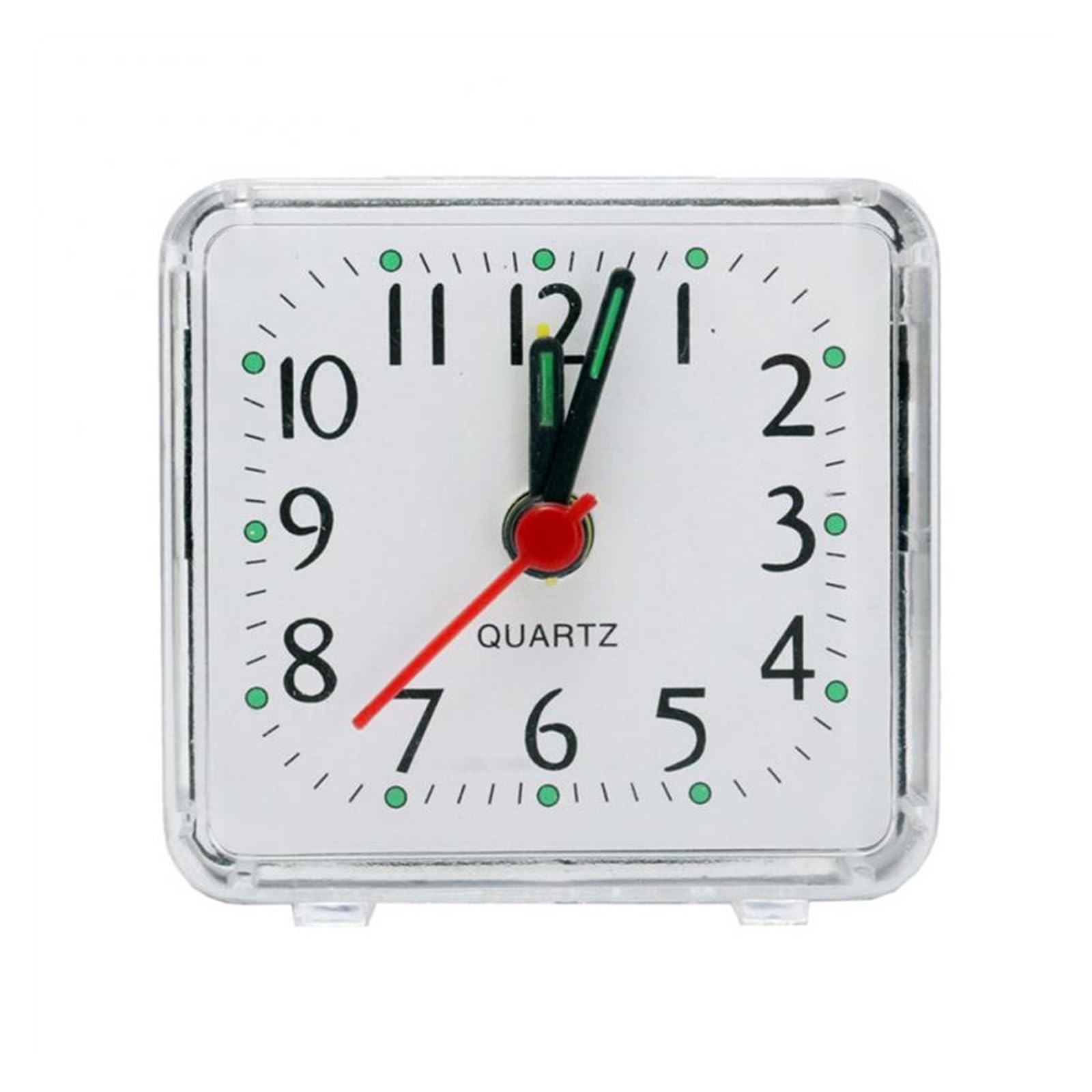 J9V4G6S3B5 Desk Clock Digital Alarm Clock Bedside Small Silent No Tick Quartz Battery Operated Wake Up Clocks Home Table Desk Decoration analogue alarm clock(White)
