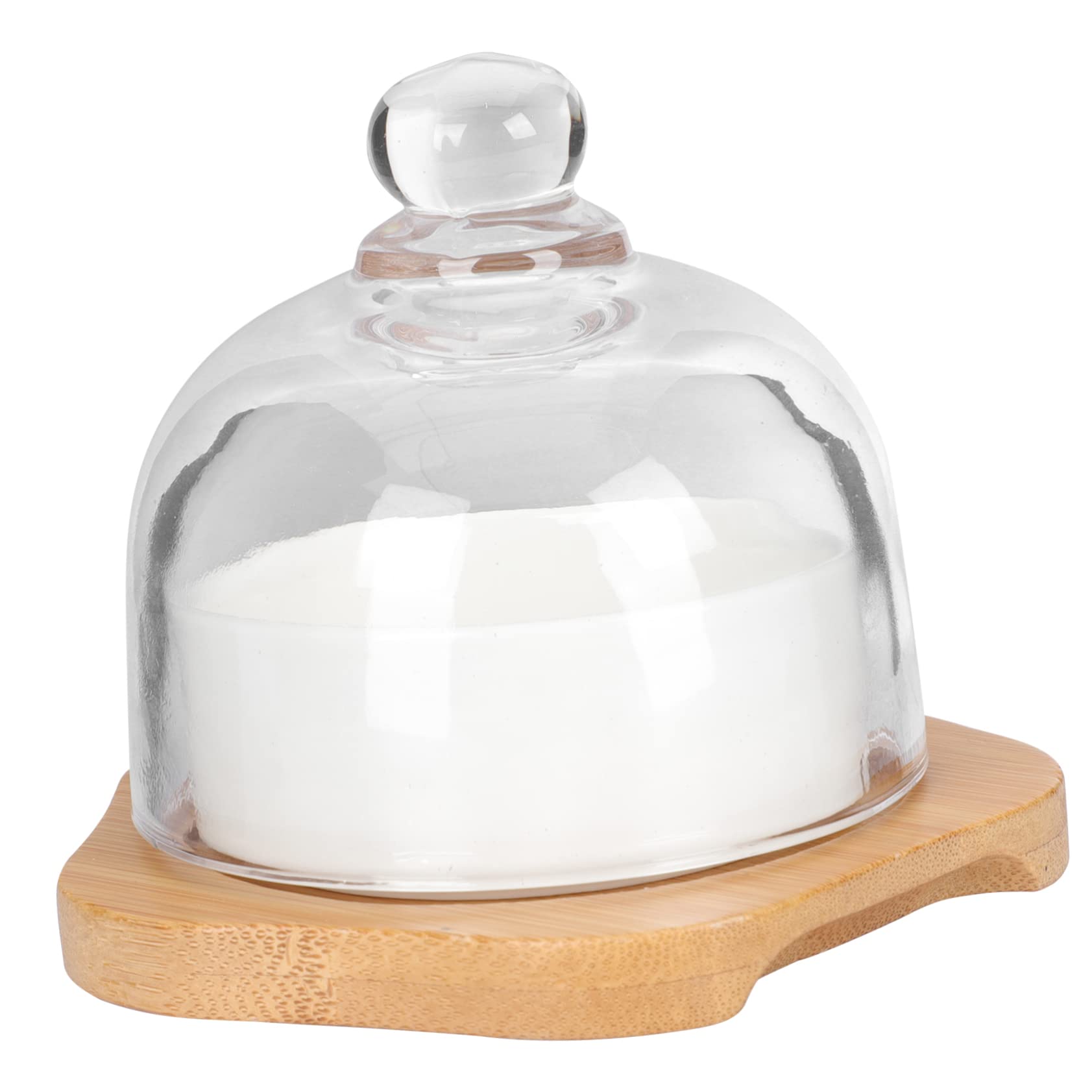 Unomor 1 Set Dessert Cup Dessert Cloche Dome Snack Cakes Mini Cakes Nut Platter Mini Paper Cups Snack Tray with Lid Cupcake Cups Salad Bowl with Lid Round Tray Brulee Dishes Ceramics