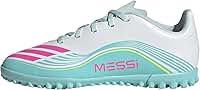 Chuteira Society Adidas F50 Messi Club Infantil - Branco/azul Turquesa - 30
