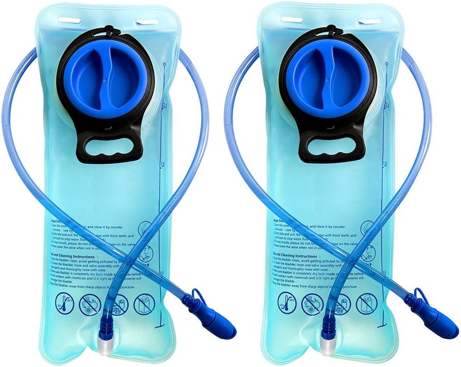 CSDSTOREHydration Water Bladder 2 Pack 2L TPU Cycling Bag for Sports Hiking Camping Climbing Blue