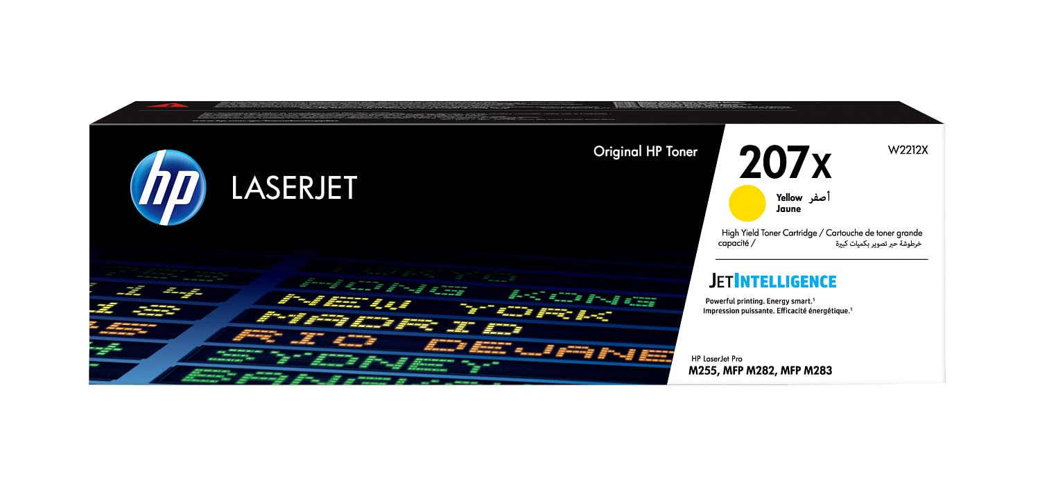 HP 207X Original Toner Gelb, hohe Reichweite, kompatibel mit HP Color LaserJet Pro M283 / M282 / M255 Serien
