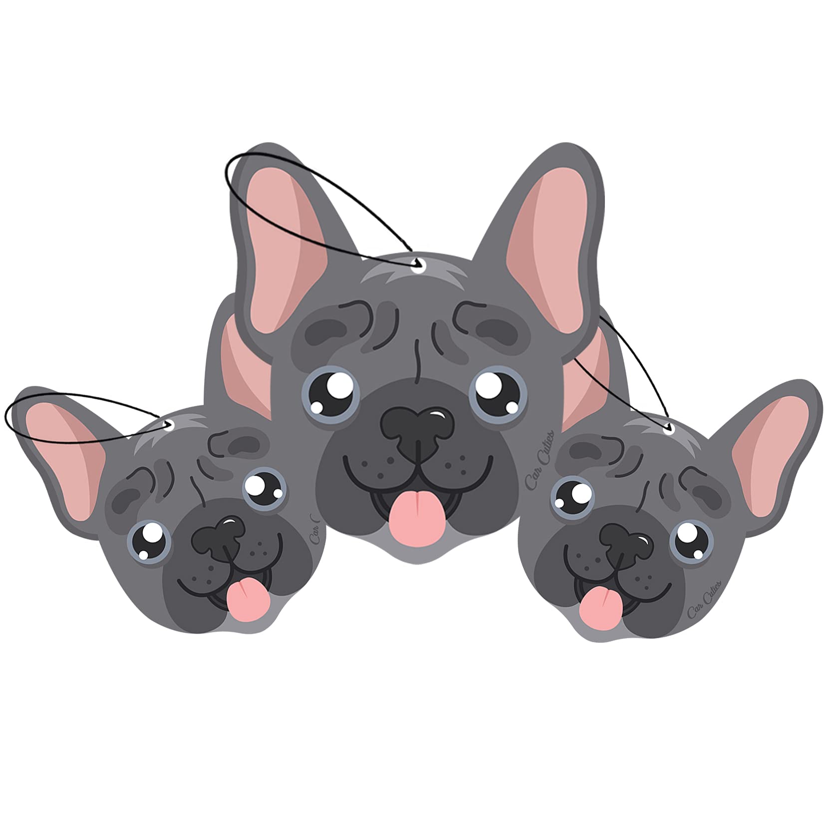 Car Cuties Cute DOG CAR AIR FRESHENERS - Cute Dog Design, Long-Lasting Scent, Portion of Proceeds Benefit Paws Chicago (Pack of 12) (Rose)