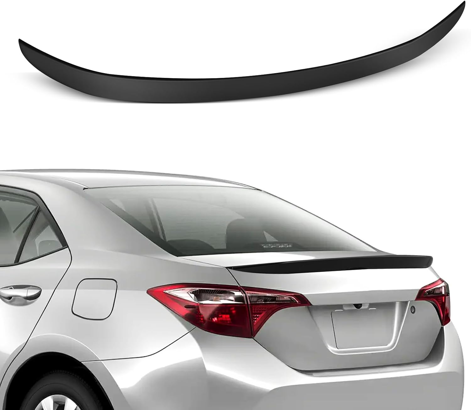 SCITOO Spoiler Wing Fits for 2014-2019 for Toyota Corolla Sedan Matte Black Factory Style Rear Trunk Spoiler Wing