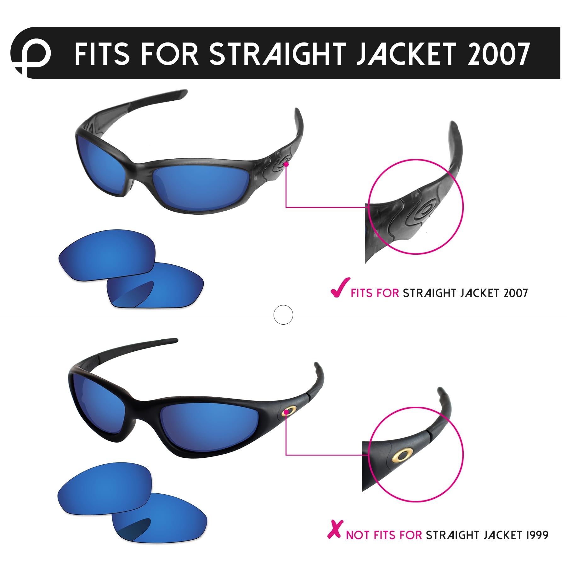 Lentes de repuesto para gafas de sol Oakley Straight Jacket 2007