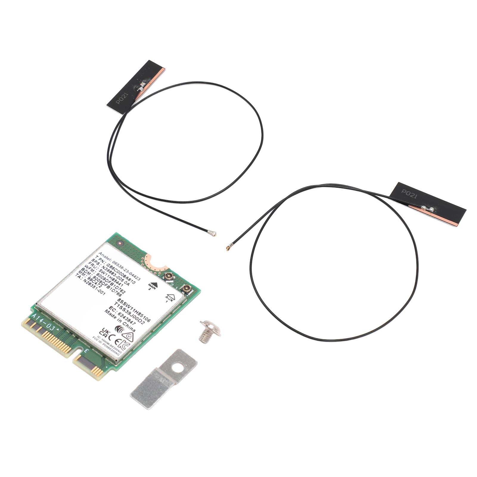 Generic Scheda WiFi 7, 2,4/5/6g BE200NGW Scheda di Rete (Scheda WiFi 7 con antenna integrata)