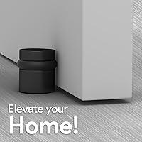 Vista 6 de Mega Handles Tope de Puerta de Piso, Tope Negro de Instalación Rápida Protector de Pared, Protectores de Pared contra Pomos de Puerta, Tope