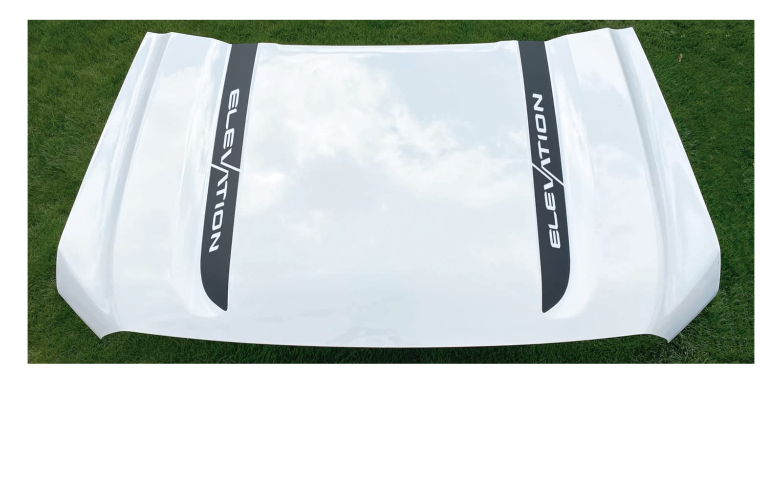 GMC Sierra Matte Black Elevation Hood Decals 2019-2026 Set of 2 GM Licensed