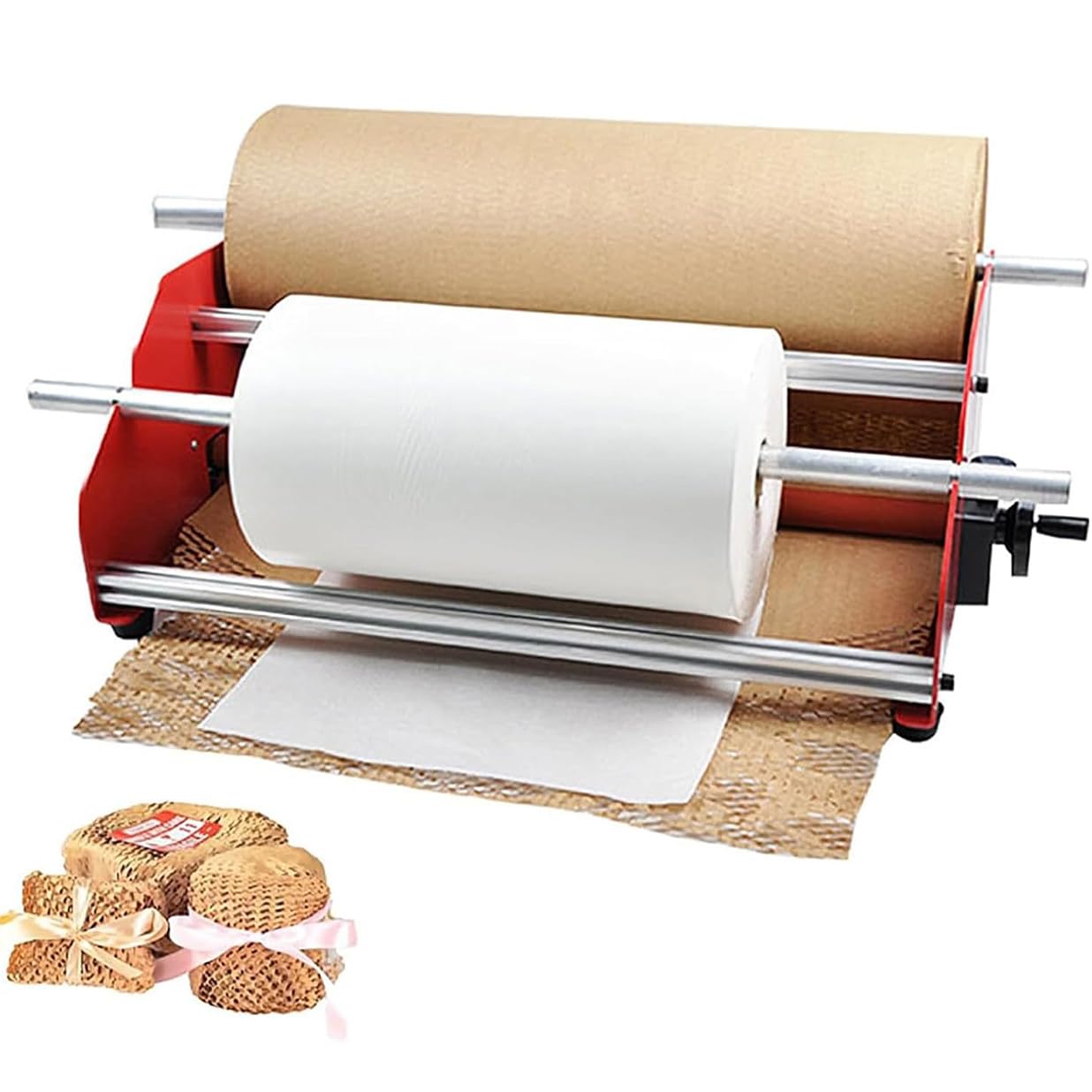 Kraftpapierrollenspender, manuelle Wabenverpackungsmaschine mit Anti-Schock-Pufferschicht für Umzug, Versand und Verpackung
