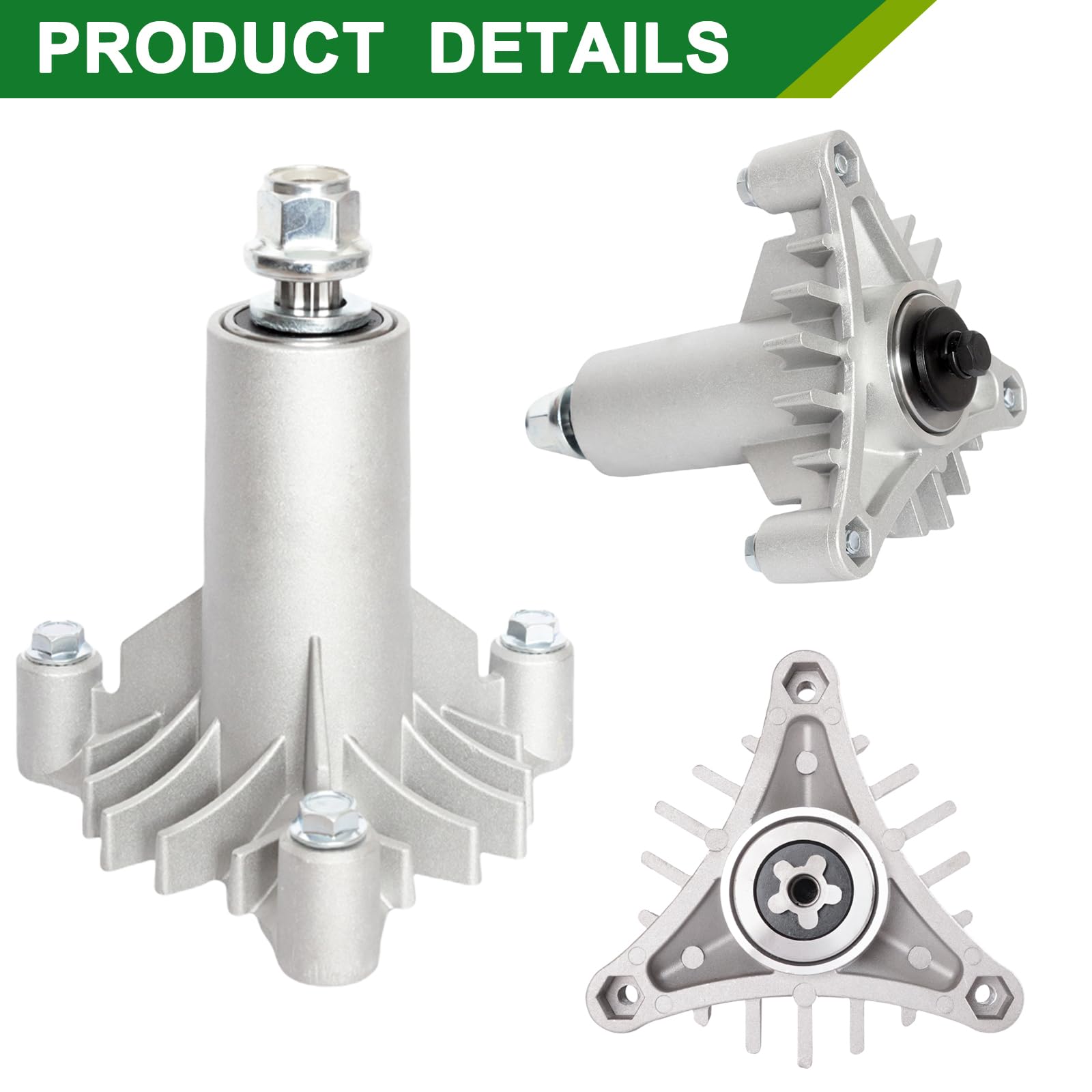 130794 153535 Kit de reconstrucción de cubierta para Crafts Man 42 pulgadas LT1000 LT2000, incluye 2 husillos 532133172 130794 532130794, 2 poleas 153535, 1 B ELT 144955 9 531 300766