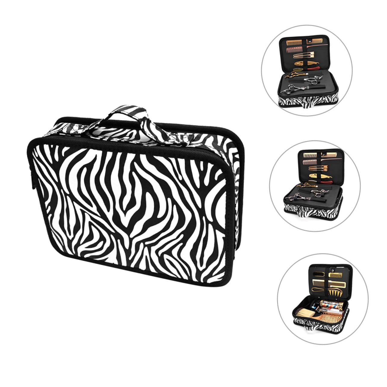 FRCOLOR Borsa per Parrucchiere Portatile Organizer per Strumenti Professionali Custodia Compatta e per Estetisti e Parrucchieri Materiale Resistente e Facile Stile per Accesso Facile e
