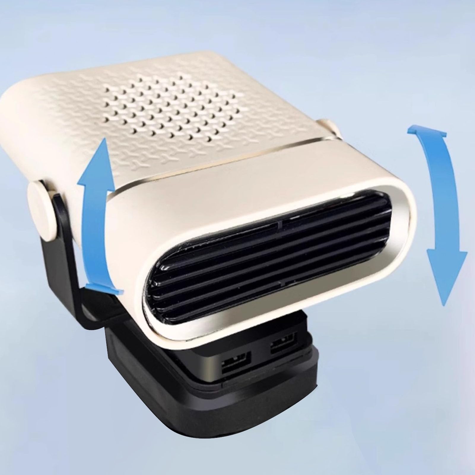 Sxhlseller Calentador Portátil Inalámbrico para Batería, Descongelador de Coche Giratorio de 360° y Calentador Espacial con 2 Ajustes de Calor para Lugar de Trabajo, Taller y Camping