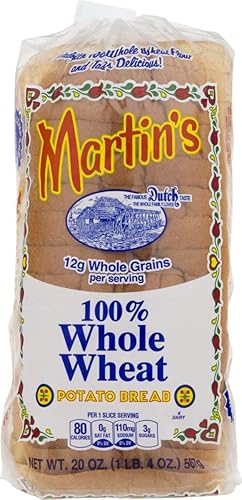 Martin's Famous Pastry 100% pan de patata de trigo integral - 16 rebanadas de 20 onzas bolsa (3 bolsas)