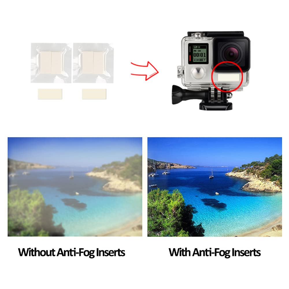 Fixation Gopro Lot De 60 Inserts Anti-buée Recyclables Pour GoPro