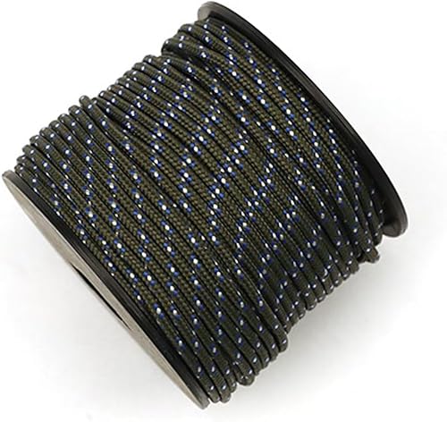 Cuerda de nailon trenzada sólida de 18 pulgadas (3mm) de 164 pies, 5 hebras, paracord, cuerda delgada para manualidades, multiusos, resistente a los