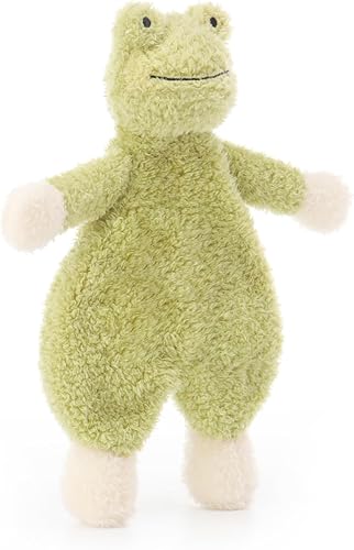 Miniatura 3 de Apricot Lamb Manta de seguridad de animales de peluche, rana verde, manta de personajes de bebé, felpa de 10 pulgadas