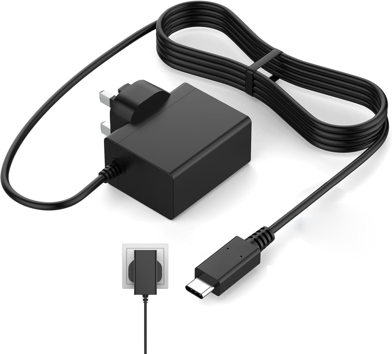 for Nintendo Switch Charger Adapter Power Cable AC for Switch, Switch OLED, Switch Lite, Dock Station, Pro Controller โ 39W 15V 2.6A Fast Charging, USB, HDMI, Supports TV Mode Docking