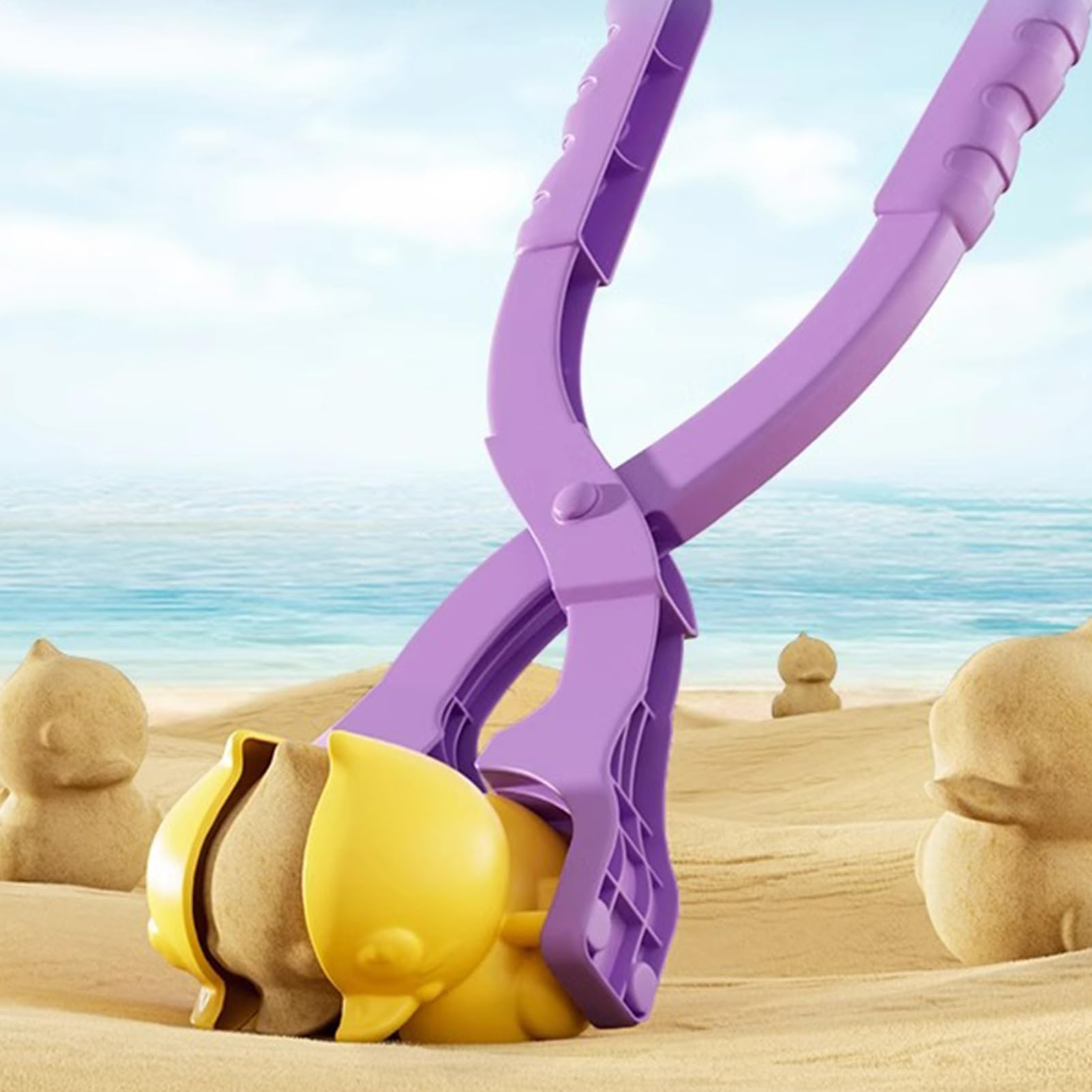 Ensemble de de Plage pour Château de Sable avec Seau Pliable et Sac en