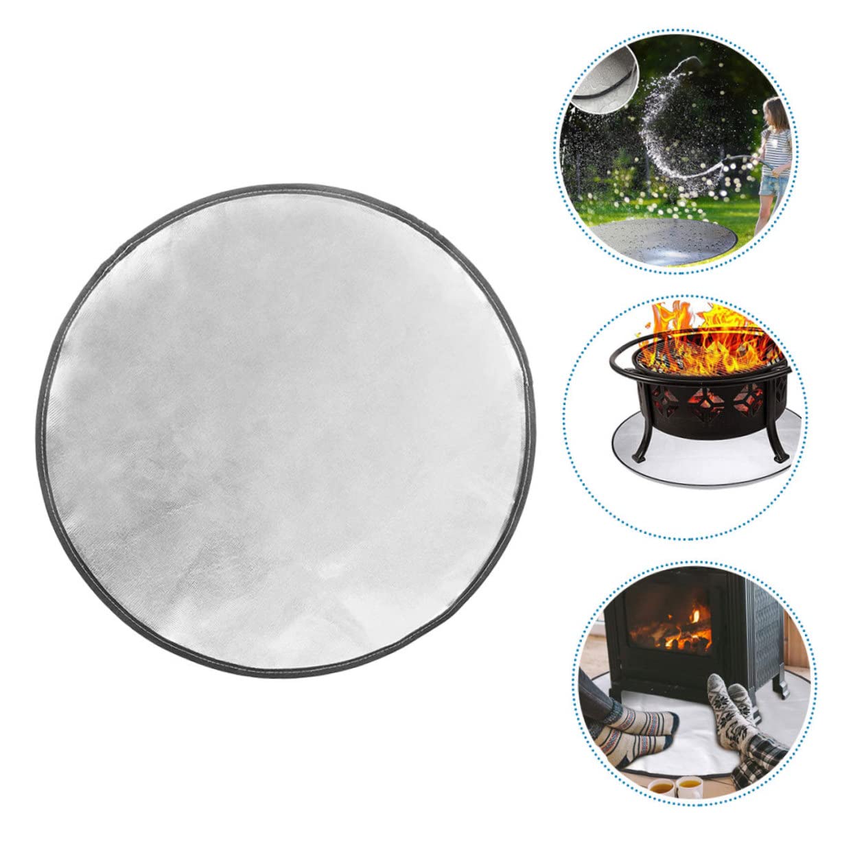 ABOOFAN Tapis De Foyer Déflecteur De Chaleur pour Terrasse Barbecue Et Gazon Tapis De Protection Isolant Extérieur