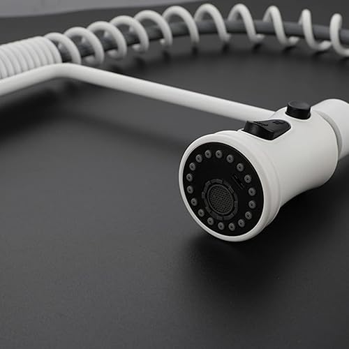 Miniatura 4 de Grifos de cocina blancos mate, grifo de cocina táctil con rociador extraíble, grifo de fregadero de cocina sensible al tacto, grifo de latón para