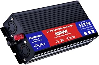 12v to 110v 50hz,5000W Pure Sine Wave Inverter12v, 24V 48V,60V,72V DC to 110V 220V AC Power Converter with LED Display, Off-Grid Portable Power Inverter for Home, RV, Truck, Camping