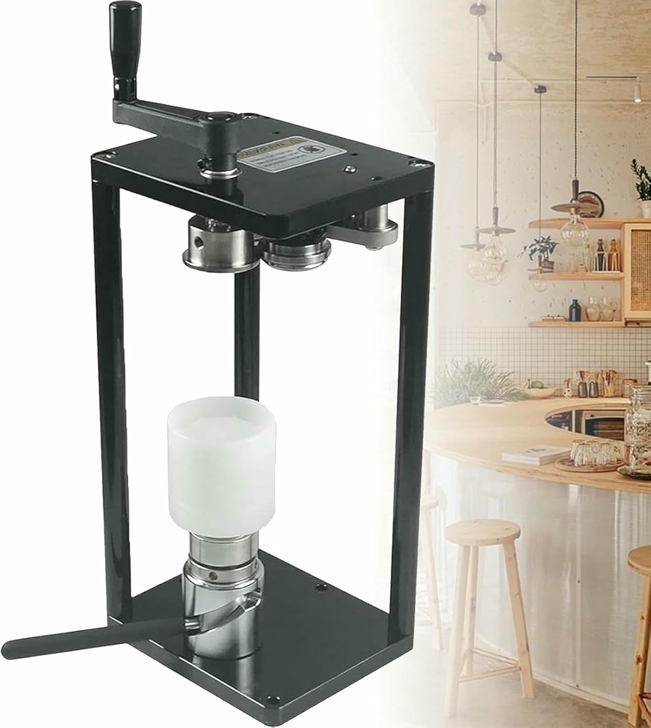 Hand Rotary Sealer,Handheld Bottle Capping Sealing Machine,Adjuatable Height,Diameter 55 mm, for Canned,Milk Tea,Coffee