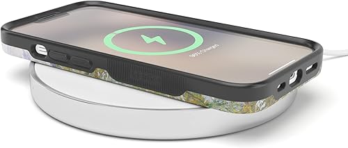 Vista 1009 de Casely Funda para iPhone 13 Compatible con MagSafe Color Splash de medianoche Funda retro abstracta Color de medianoche Splash Abstracto