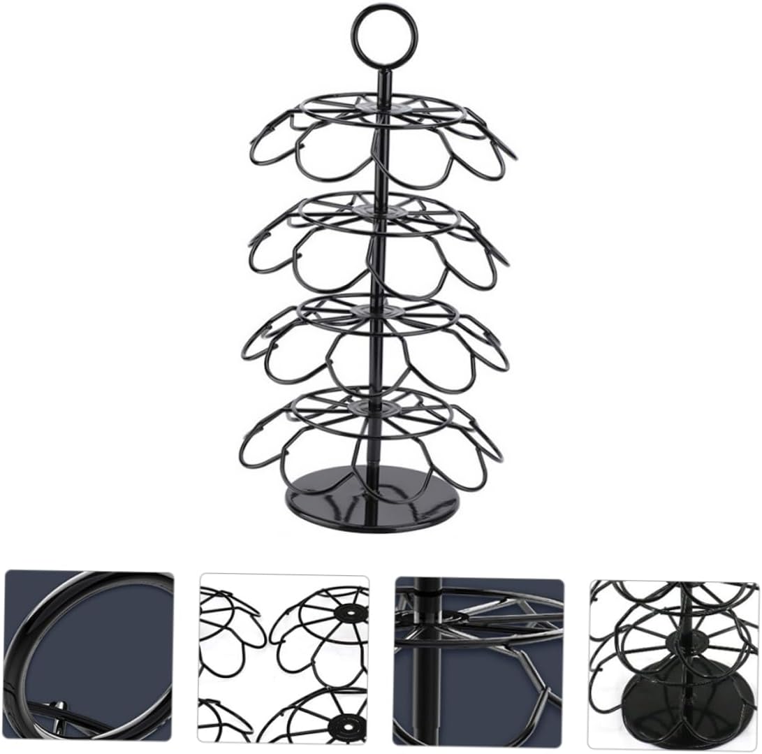 Alipis Coffee Capsule Storage Rack 4-Layer Creative Rotating Organizer for 36 Capsules Sturdy Plastic Design for Home or Office Coffee Stations