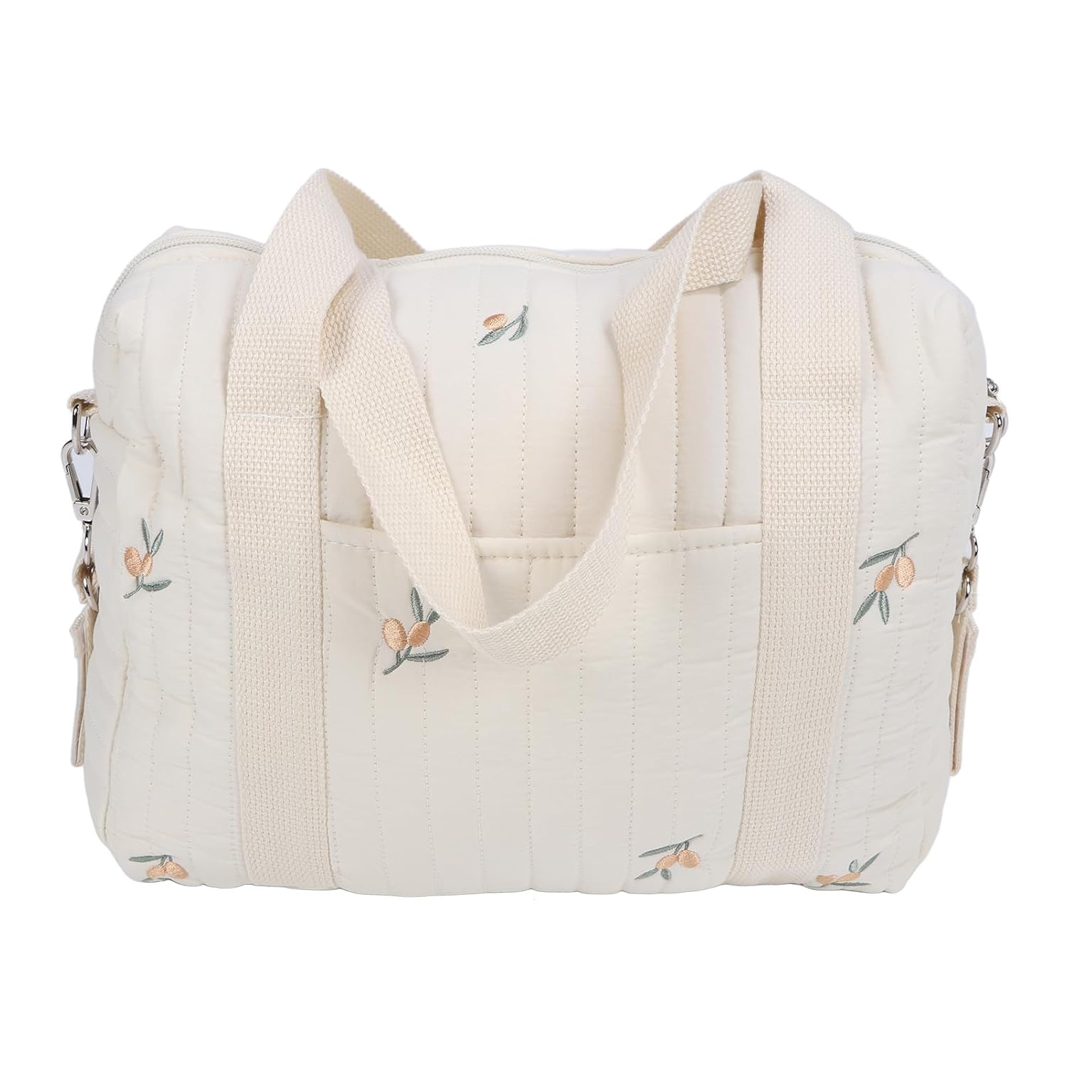 Baby Diaper Bag Tote, Stroller Organizers Bag Nursery Storage Bin Diaper Changing Totes Travel Diaper Tote Multifunction Baby Bag Baby Nappy Bag for Wipes and Toys Diaper Tote Bag Handbag(Olive)