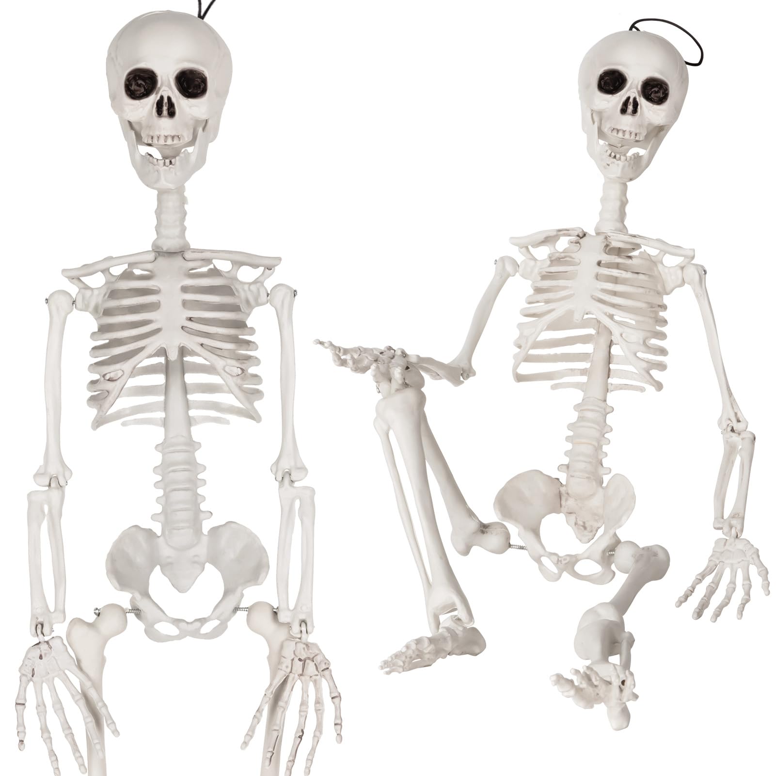 36" Skeletons Halloween Decorations Outdoor 1 Pack, 3FT Posable Human Bones for Halloween Party Indoor, Outdoor, Front Lawn