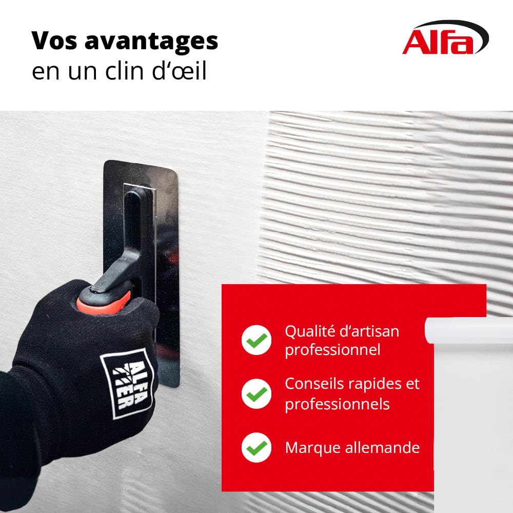 5391 ALFA - Toile de fibre de verre lisse de 40 g/m², 1 pièce - non-tissé de revêtement de 100 cm x 50 m (50 m²) - pour peinture et rénovation