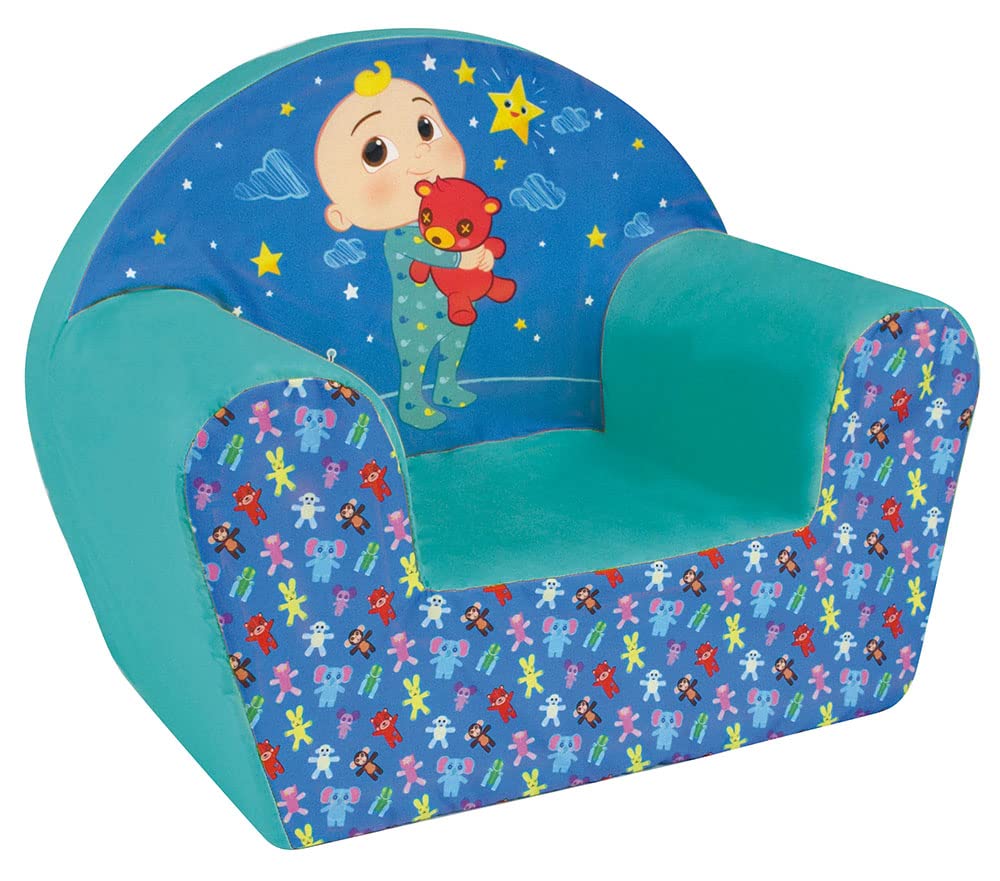 FUN HOUSE | Fauteuil Club CoComelon JJ pour Enfants 12 Mois+ | Mousse Légère et Lavable | Dimensions 52 X 33 X 42 Cm | Licence Officielle | Origine France Garantie | Mobilier Bébé Garçon Fille