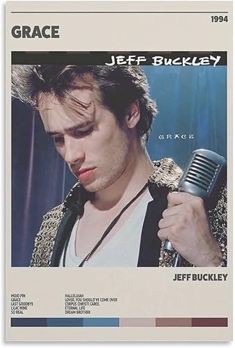 SACCVH Póster de la gracia de Jeff Buckley de Jeff Buckley, póster decorativo para pared, pintura artística para sala de estar, dormitorio, regalo,