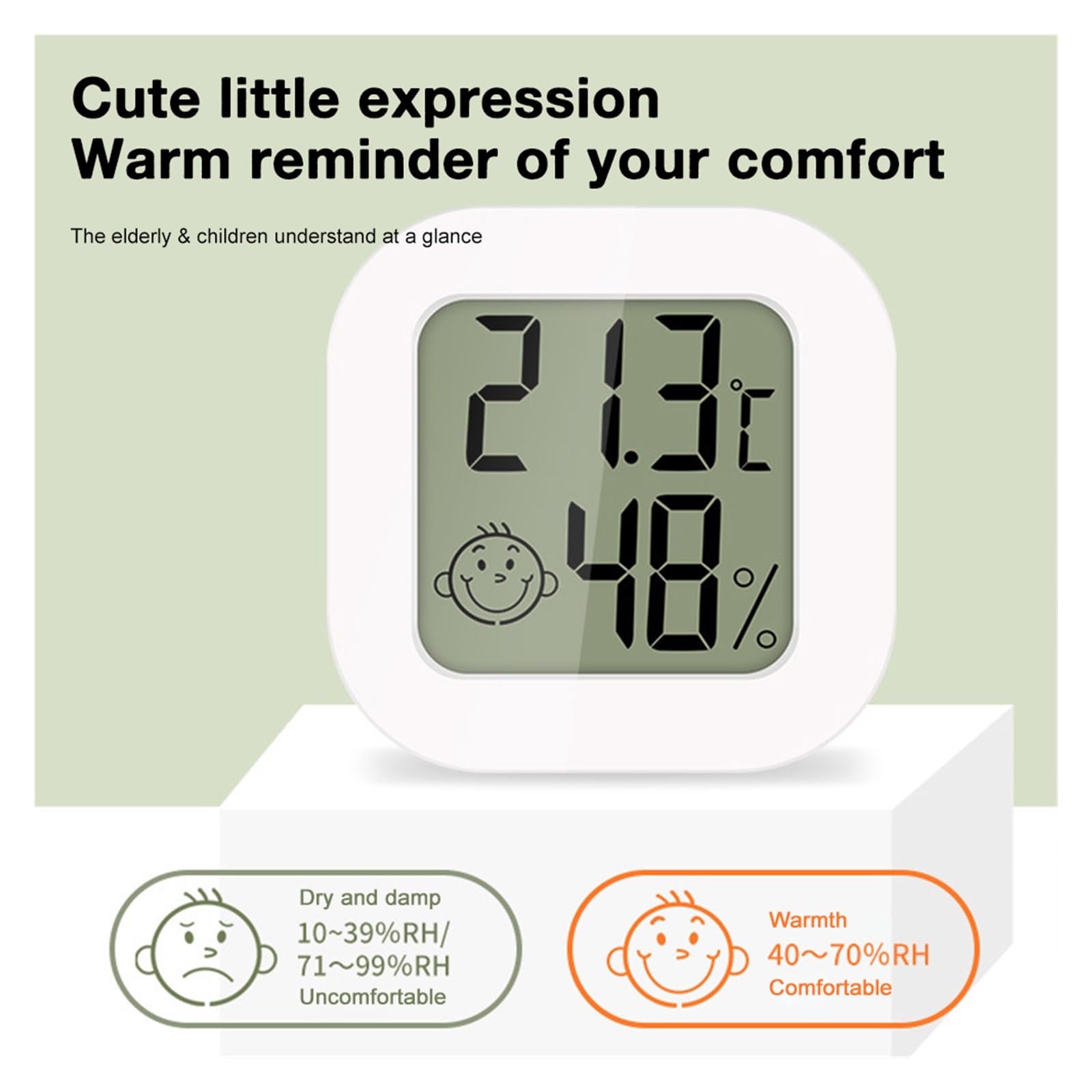 Termómetro Digital LCD higrómetro para Interiores, medidor electrónico de Temperatura y Humedad, Sensor, estación meteorológica doméstica, edición estándar-02