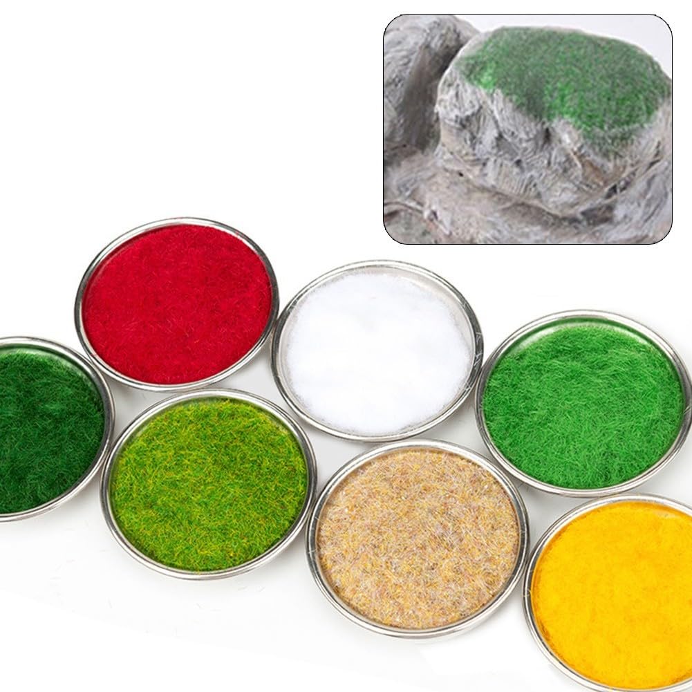 500 g de poudre d'herbe en nylon pour diorama et ferroviaire, herbe statique de 3 mm pour textures naturelles (500 g)