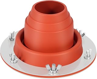 Stove Jack Kit for Tent,Flexible Silicone High Temp Stove Jack Fitting Pipe OD 1 3/4" to 3 1/4",Tent Stove Jack for Bell Tent/Yurt/Wood Burner (Red)