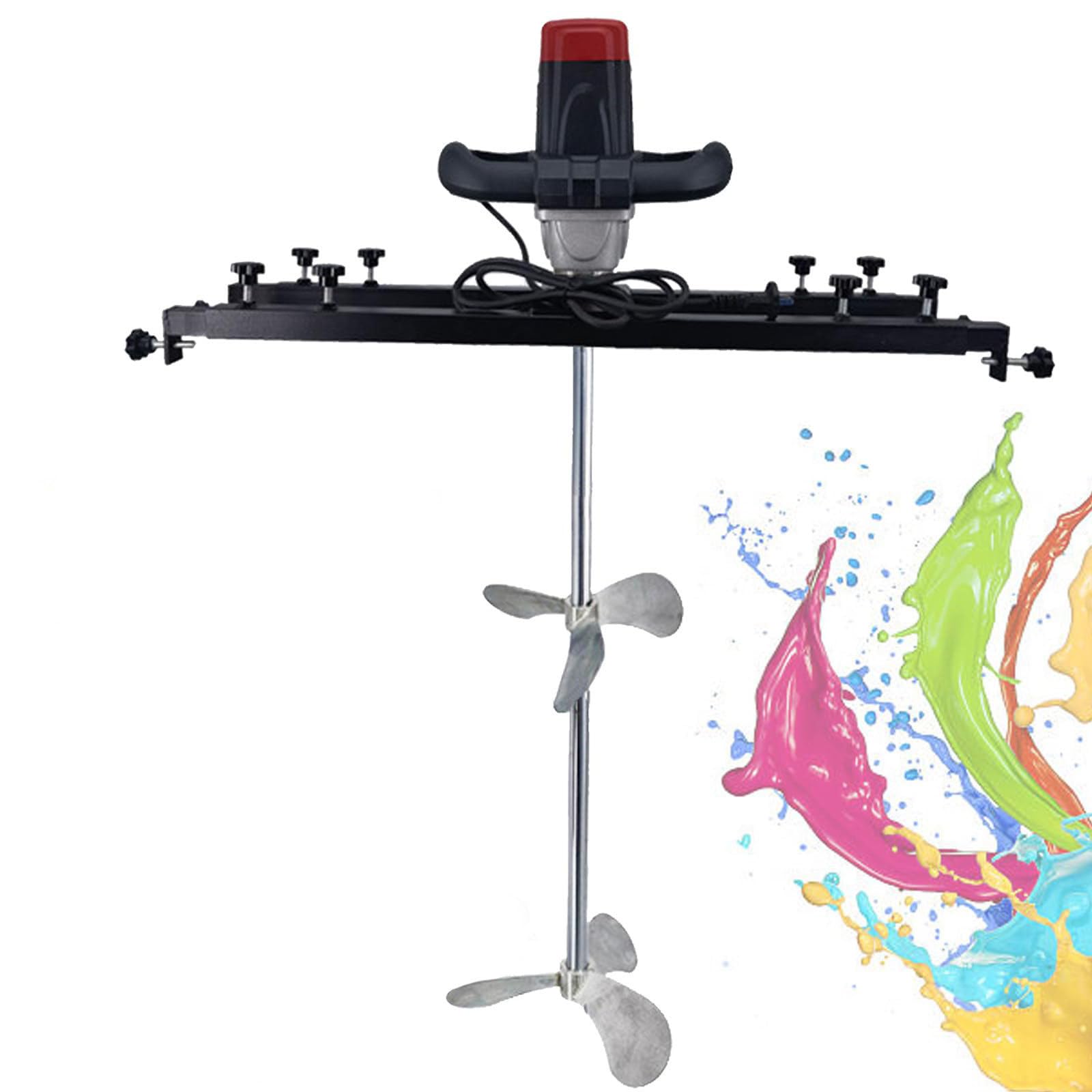 Máquina agitadora portátil comercial para disolver tinta, líquidos de alta viscosidad, revestimientos, adhesivos, aceite de motor, aceite de maní, ruedas plegables, colgador de soporte, talla
