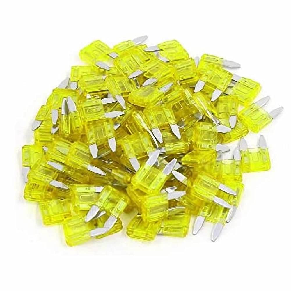 100 Pack Auto Fuses 20 AMP APM/ATM 32V Mini Blade Style Fuses 20A Short