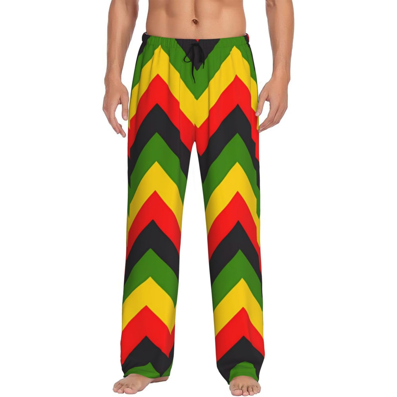Jamaican Flag Rasta Reggae Judah Lion Men's Pajama Pants Sleepwear Lounge Pant Drawstring Pajama Bottoms With Pocket