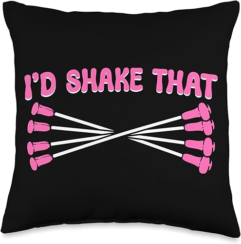 Majorette & Baton Twirler Shirts & Merch I'd Shake That. Majorette Twirler Baton Twirling Throw Pillow, 16x16, Multicolor