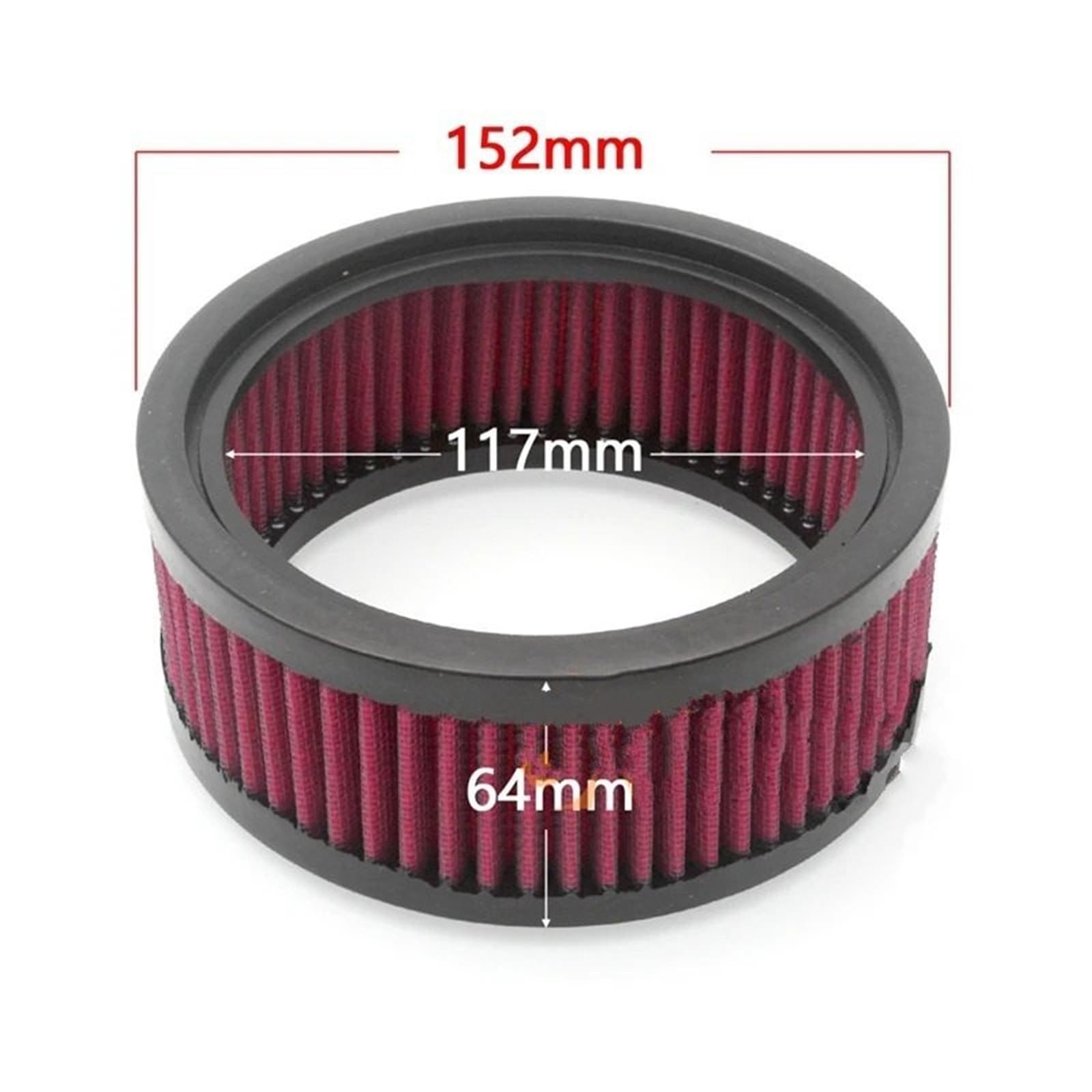 Filtri aria per moto Filtro aria per moto, filtro aria di aspirazione in garza di cotone rotondo da 6 pollici E-3226, adatto per Harley Cafe Racer Bobber